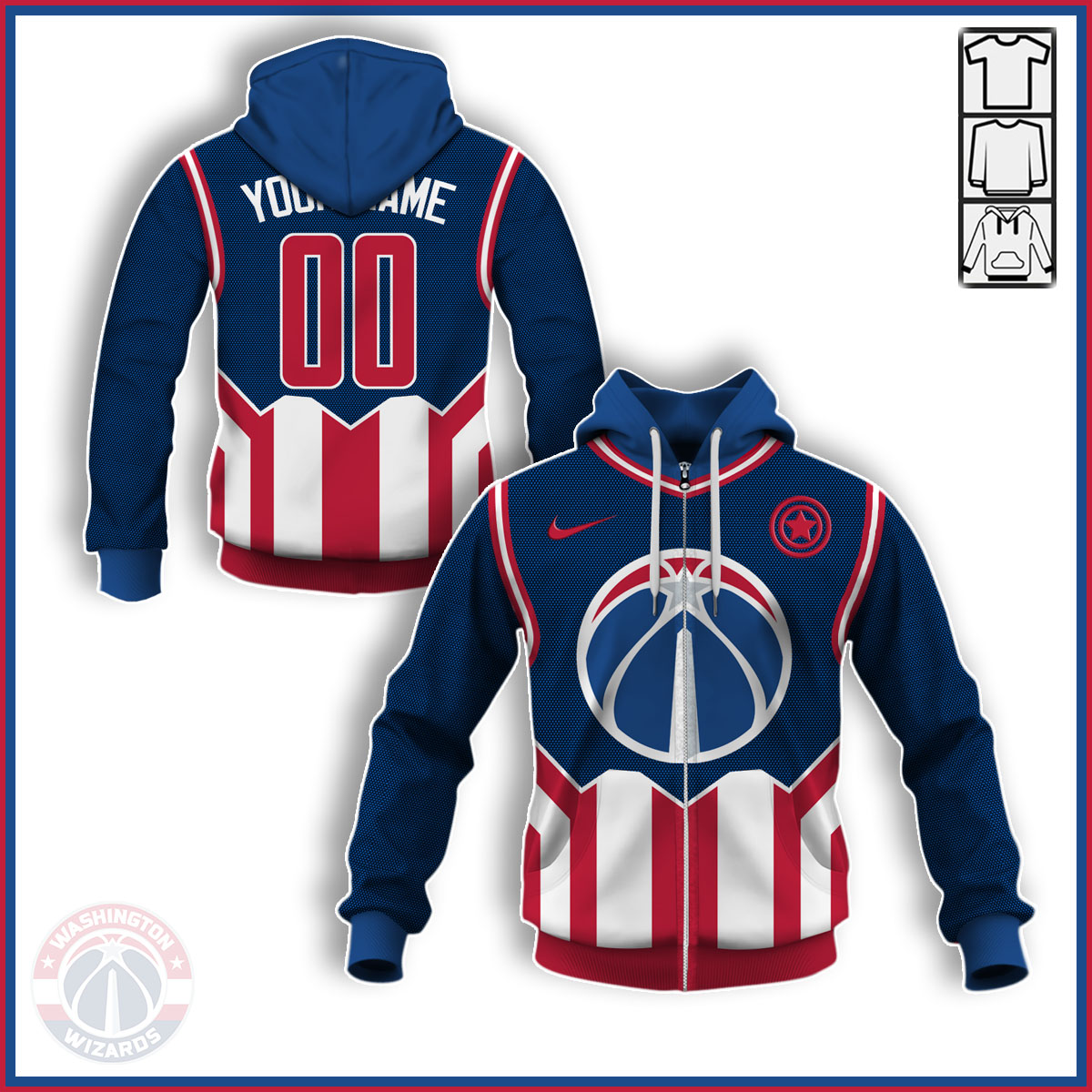 Washington Wizards x Captain America jersey concept designed by