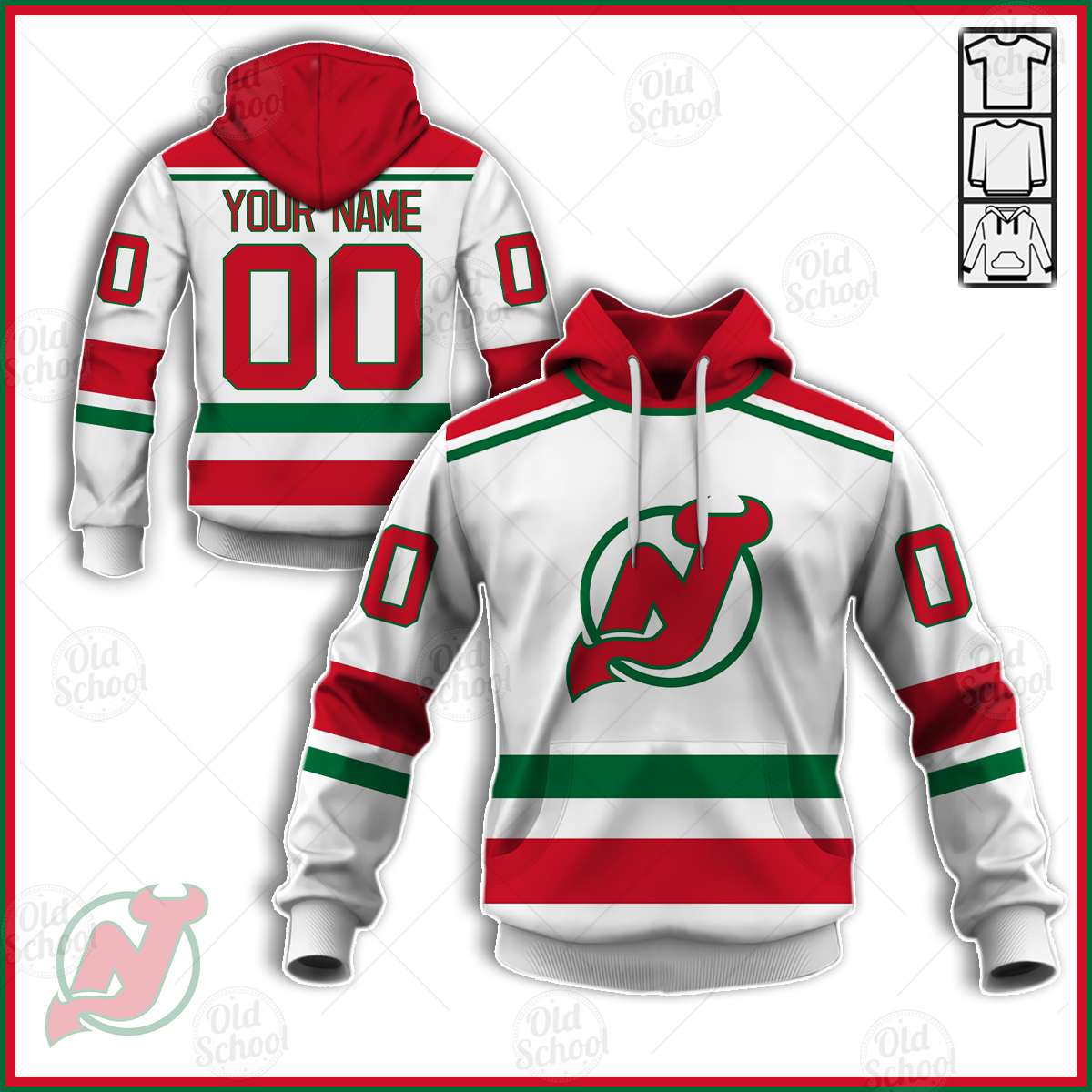 Personalized Vintage NHL New Jersey Devils Throwback Jersey Green -  WanderGears