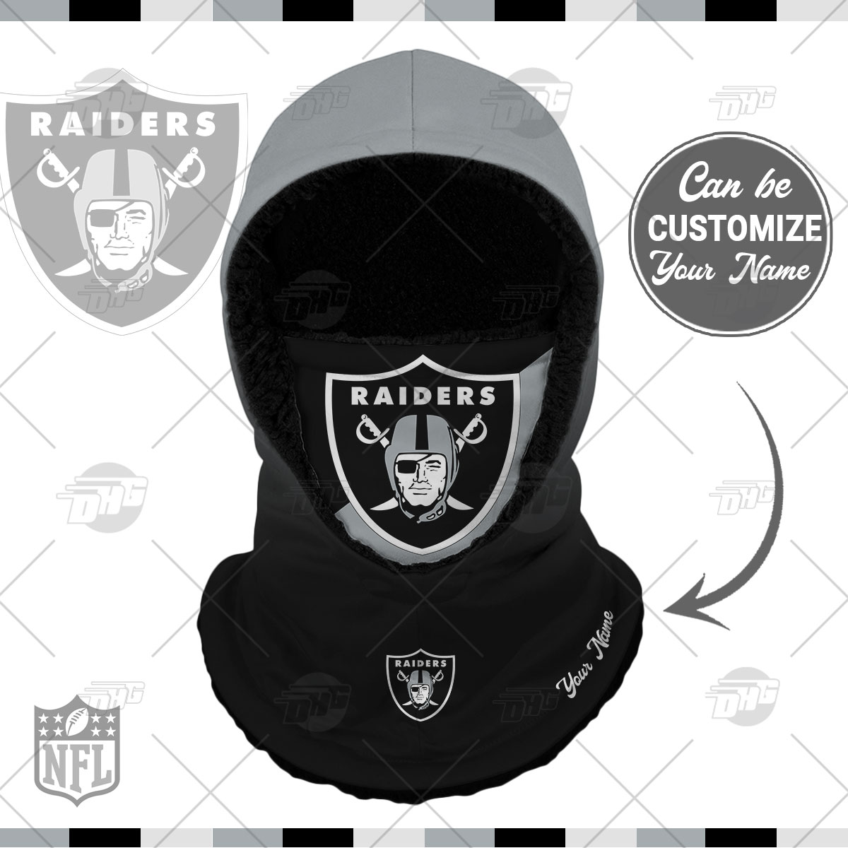 Las Vegas Raiders NFL Team Logo Stitched Gaiter Scarf