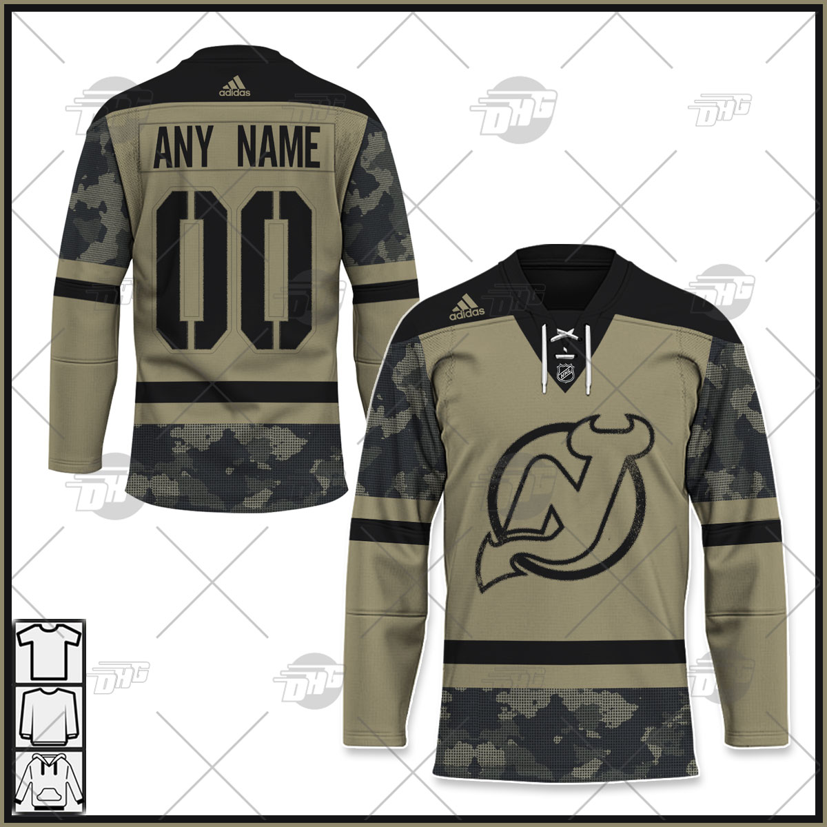 Personalized Vintage NHL New Jersey Devils Throwback Jersey White