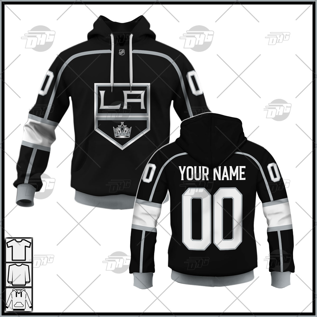 Los Angeles Kings Fanatics Branded Black Home Breakaway Custom