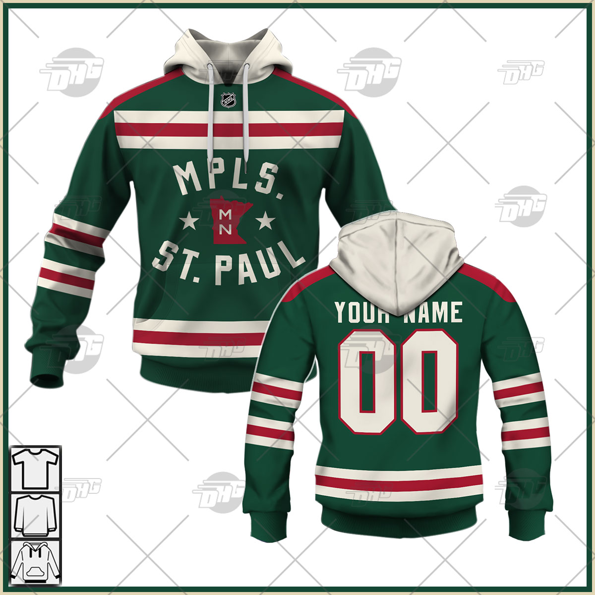 Personalized NHL Minnesota Wild Green 2022 Winter Classic 3D Shirt