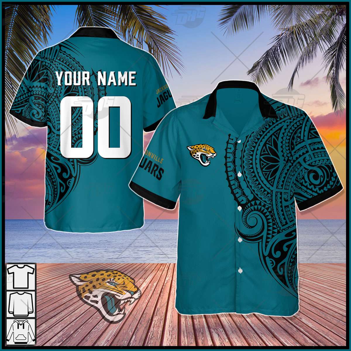 Personalize NFL Miami Dolphins Polynesian Tattoo Design Hawaiian Shirt